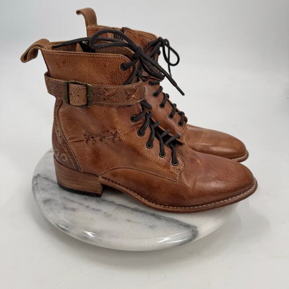 Bed stu Brown leather lace up boots - Picture 1 of 13